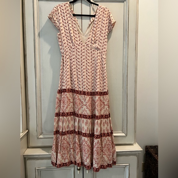 Free People Belle Notte Midi Dress - size 2 - tea combo - Picture 2 of 4